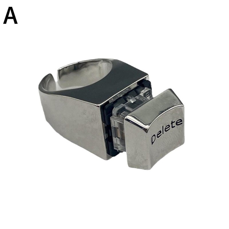 Delete key ring for men and women, modern people's mental state, can press the mechanical keyboard feel to delete everything open finger
